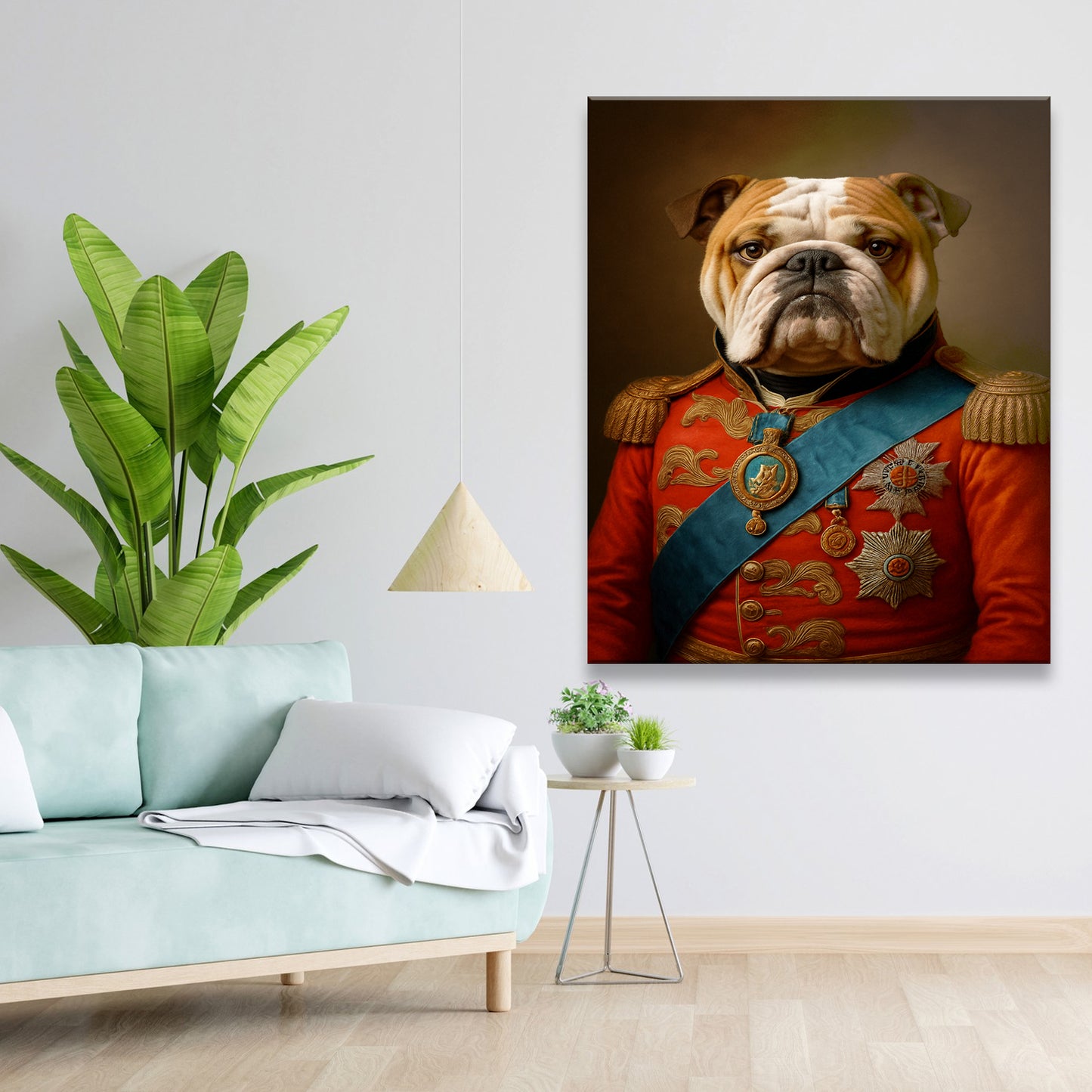 Custom Photo Royal Dog Canvas Gift For Dog Lover