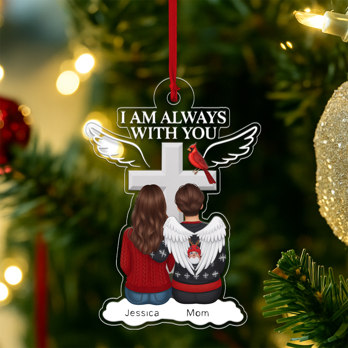 Always With You Family Memorial Keepsake Acrylic Ornament Christmas Gift
