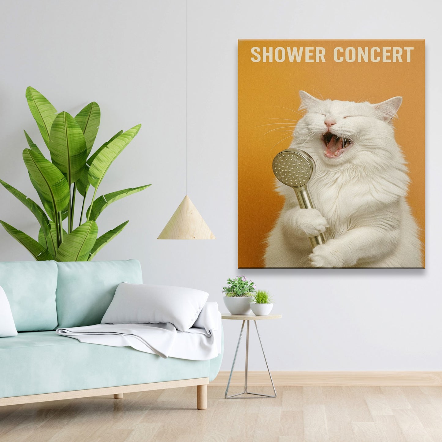 Custom Photo Cat Bathroom Style 32 Canvas Gift For Cat Lovers