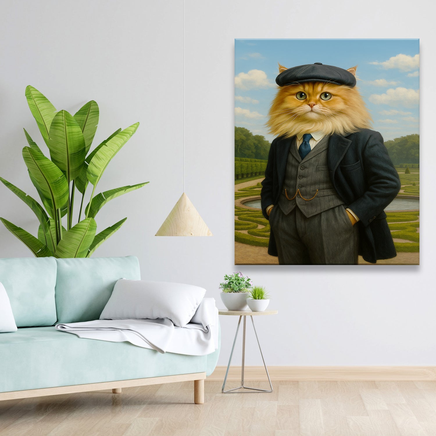 Custom Photo Pawky Blinder Cat Canvas