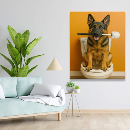 Custom Photo Dog Bathroom Style 31 Canvas Gift For Dog Lovers