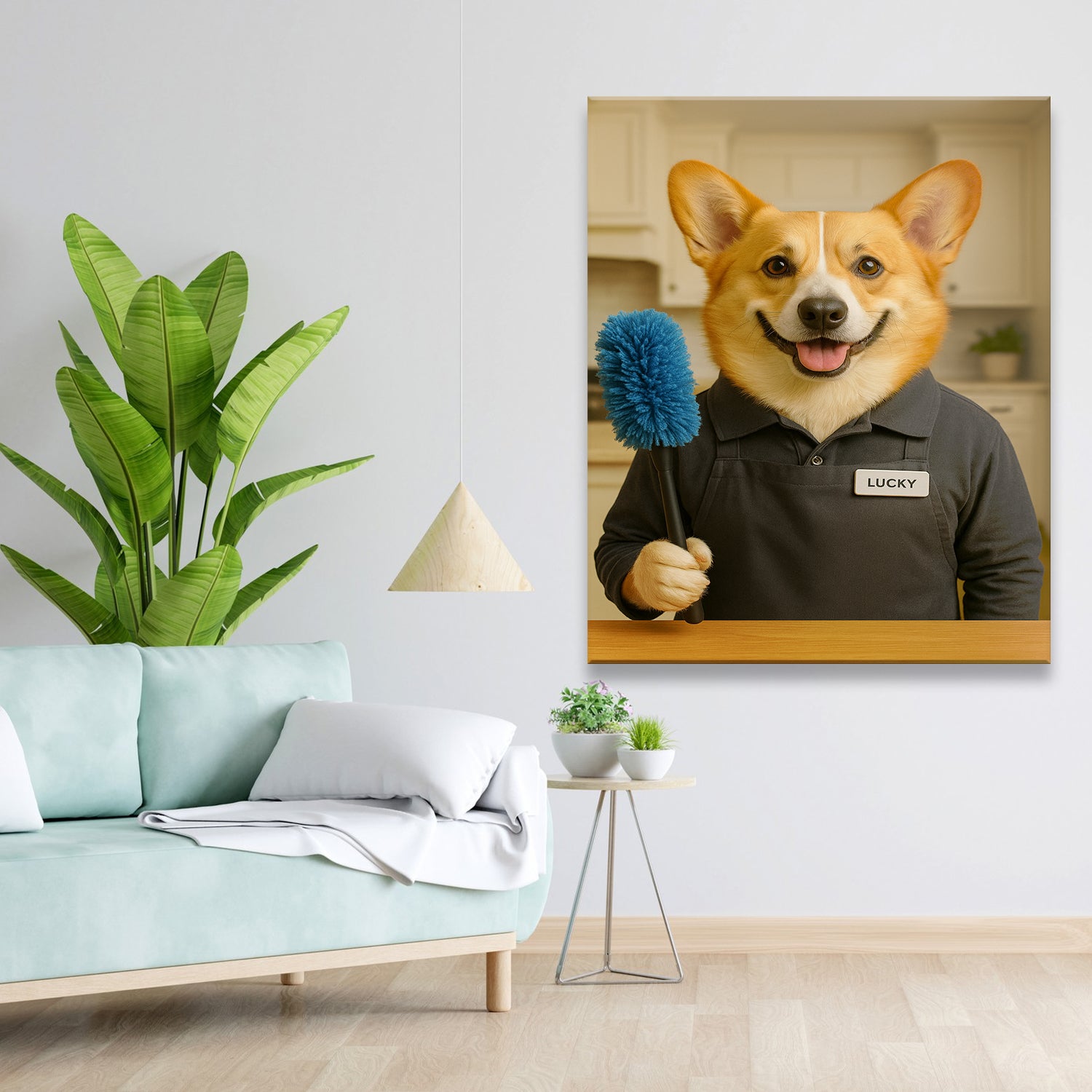 Custom Photo Housekeeper Dog Canvas Gift For Dog Lovers