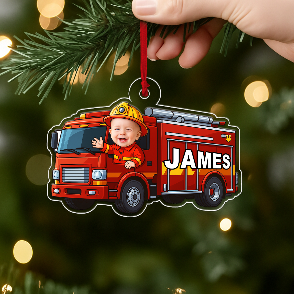 Custom Photo Baby Fire Truck