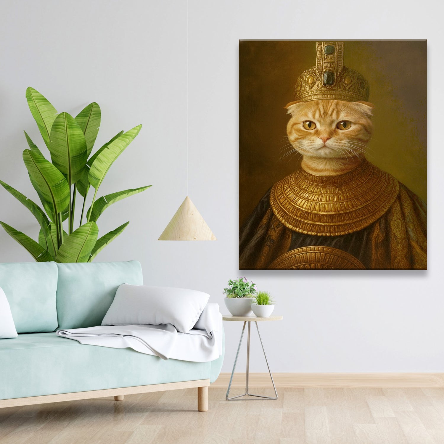 Custom Photo Cat Royal Style 1 Canvas Gift For Cat Lovers