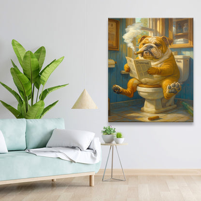 Custom Photo Dog Bathroom Style 12 Canvas Gift For Dog Lovers
