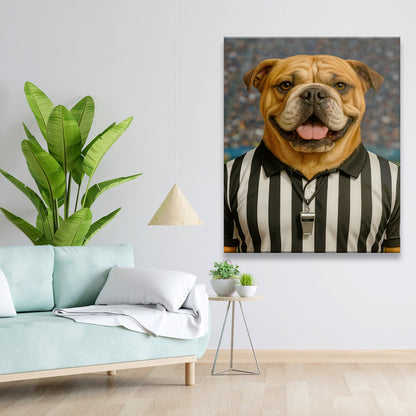 Custom Photo Referee Dog Canvas Gift For Dog Lovers