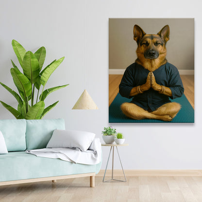 Custom Photo Yoga Dog Canvas Gift For Dog Lovers
