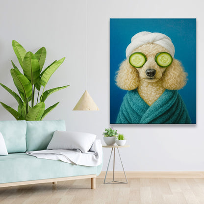 Custom Photo Dog Bathroom Style 21 Canvas Gift For Dog Lovers