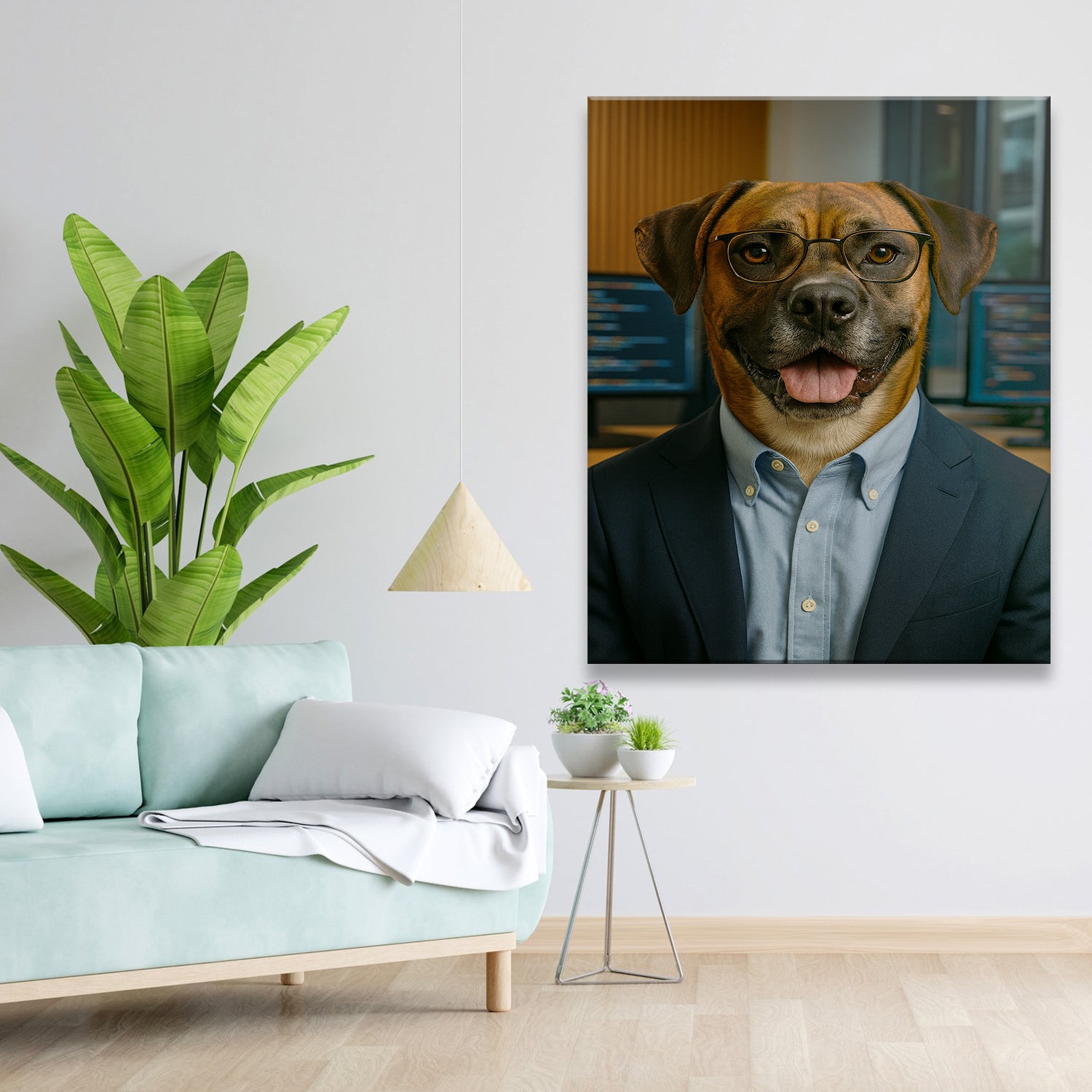 Custom Photo Software Developer Dog Canvas Gift For Dog Lovers