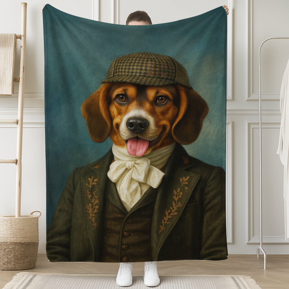 Custom Photo Detective Dog BlanketGift For Dog Lovers