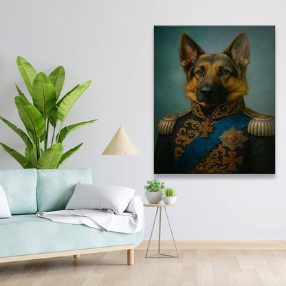 Custom Photo Royal Dog Canvas Gift For Dog Lovers