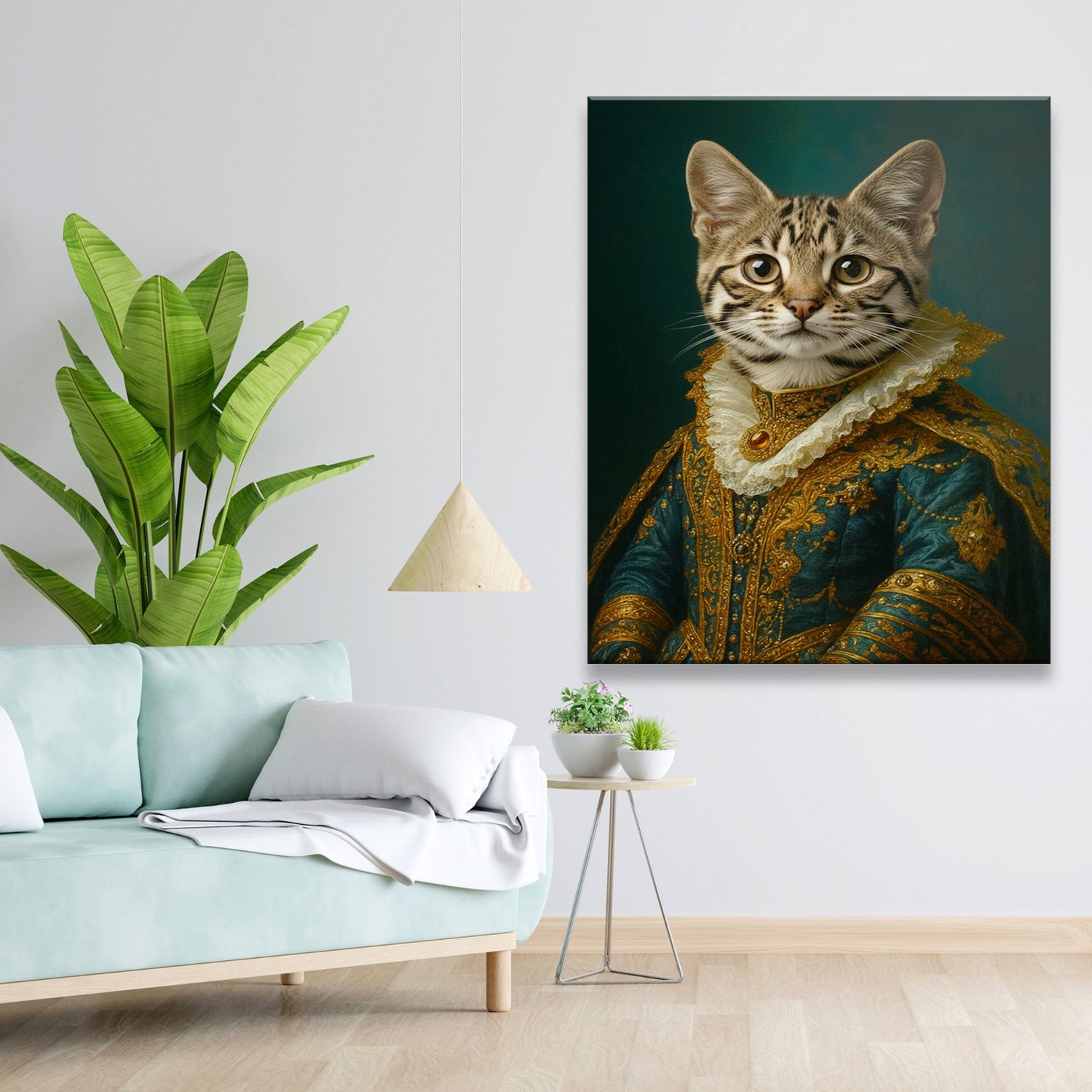 Custom Photo Cat Royal Style 4 Canvas Gift For Cat Lovers