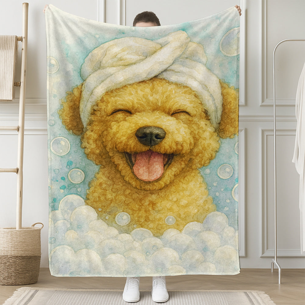Custom Dog Potrait In Bathroom Canvas