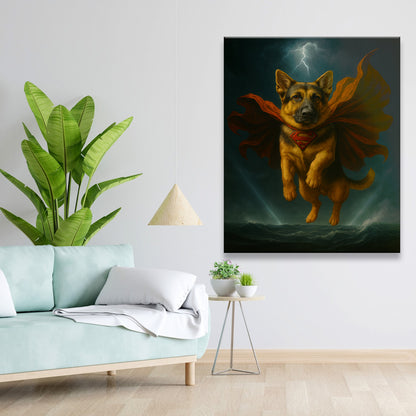 Custom Photo Dog Hero Canvas