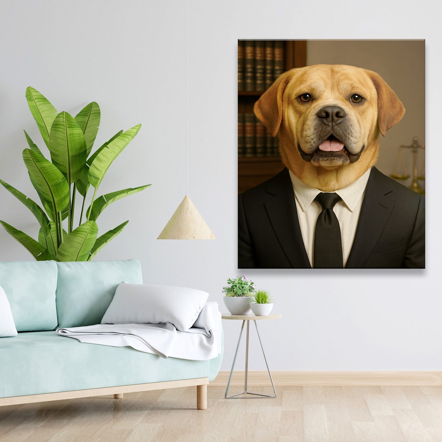 Custom Photo Lawyer Dog Canvas Gift For Dog Lovers