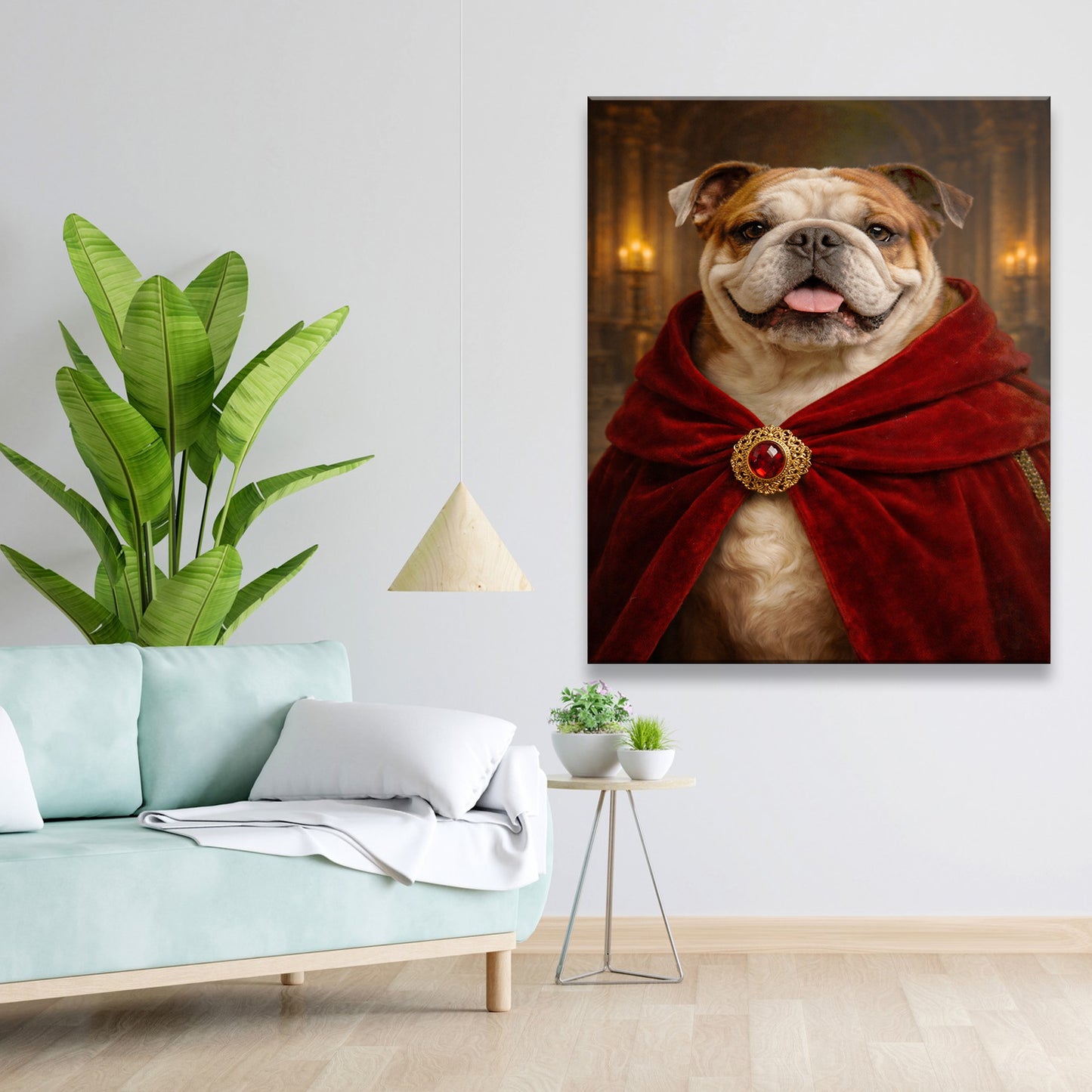 Custom Photo King Royal Dog Canvas Gift For Dog Lover