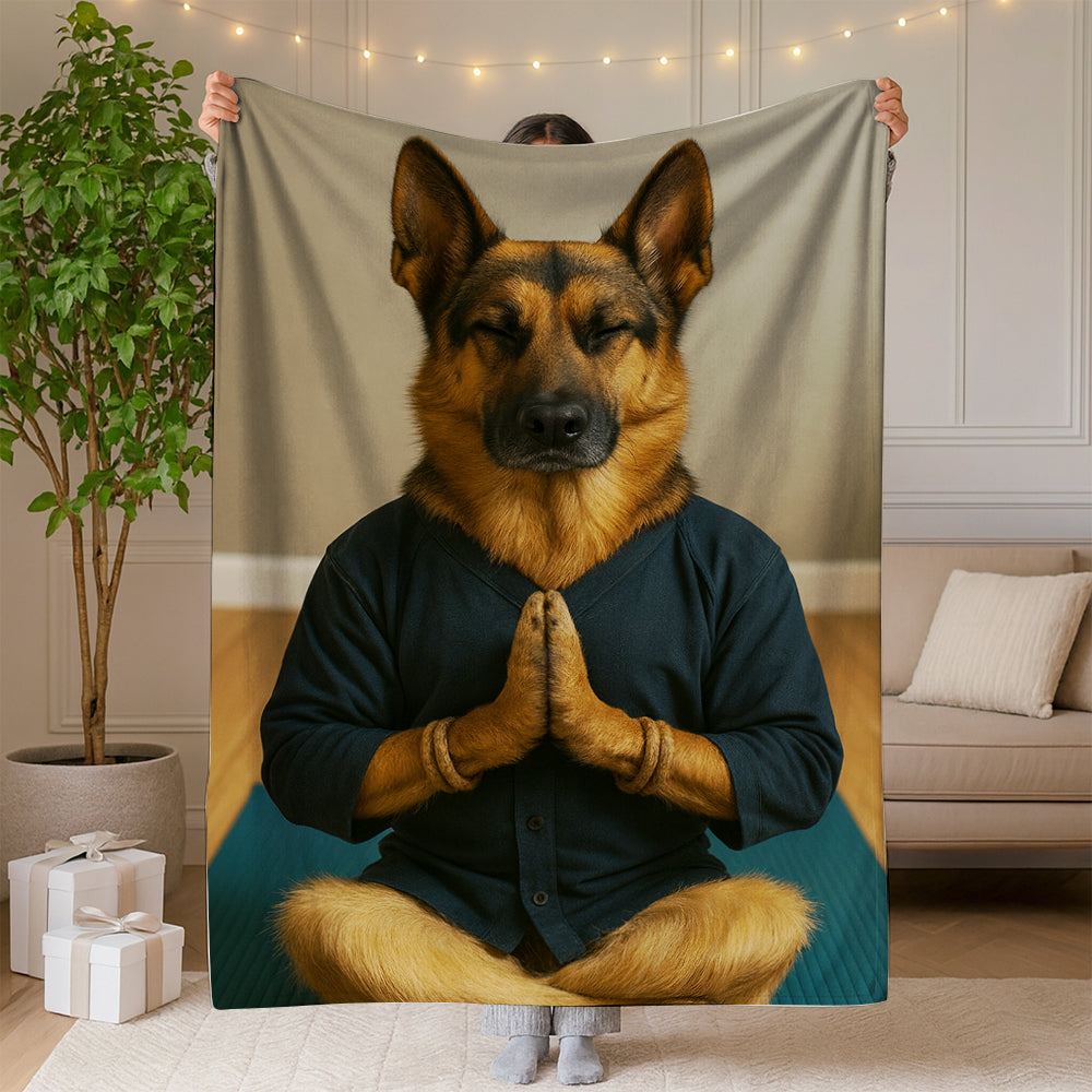 Custom Photo Yoga Dog BlanketGift For Dog Lovers