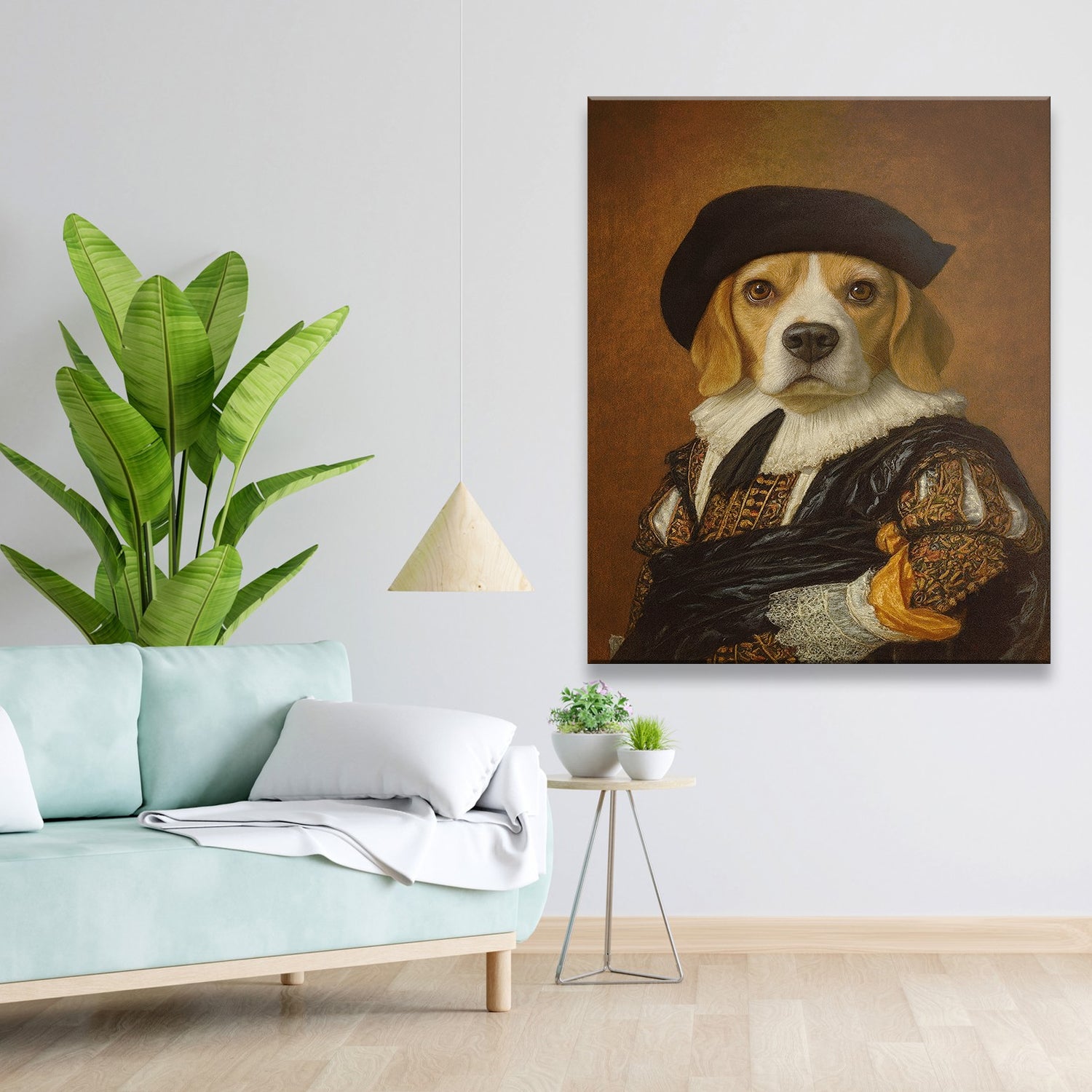 Custom Photo Royal Dog Canvas Dog Lover Gifts