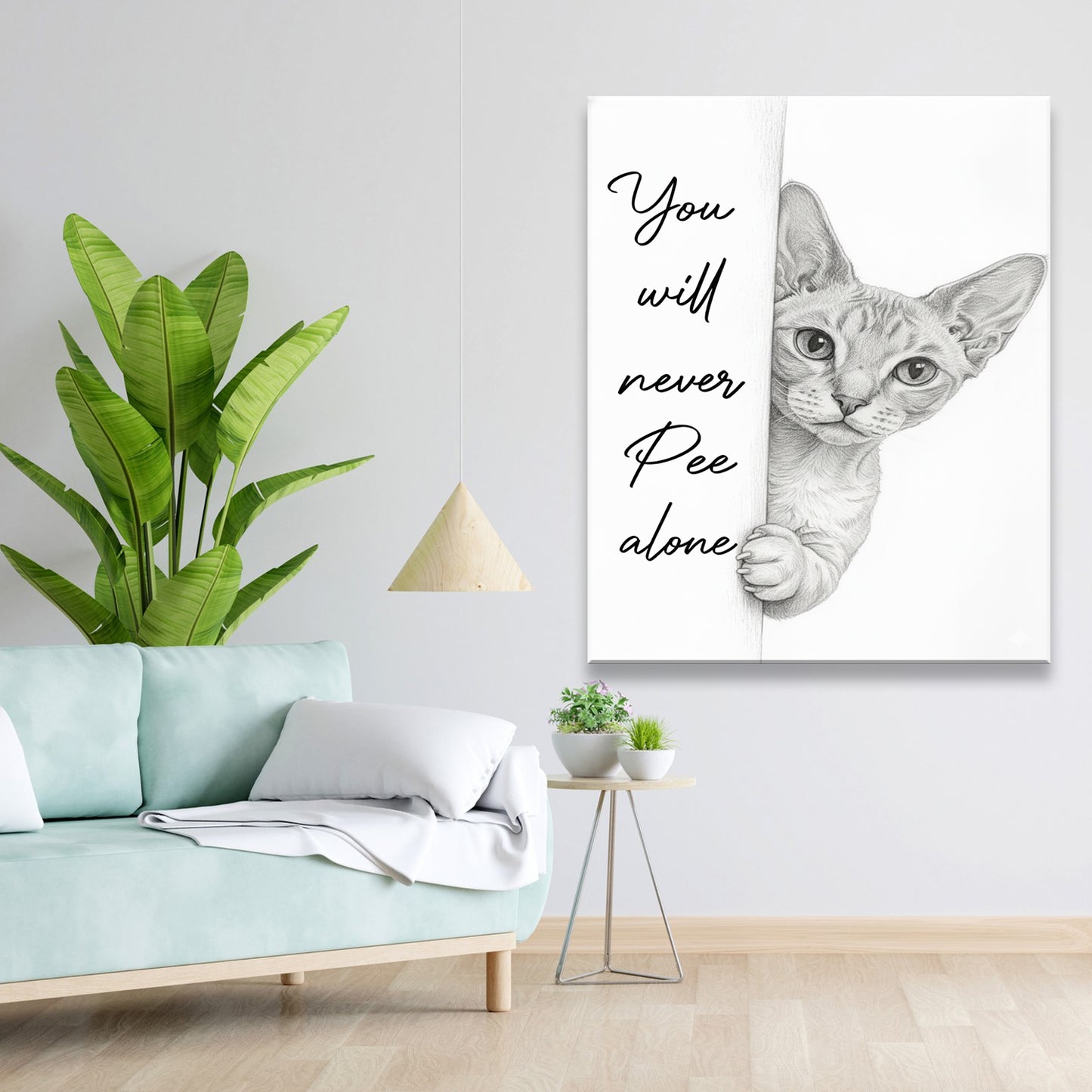 Custom Photo Cat Breed Bathroom Canvas Gift For Cat Lovers