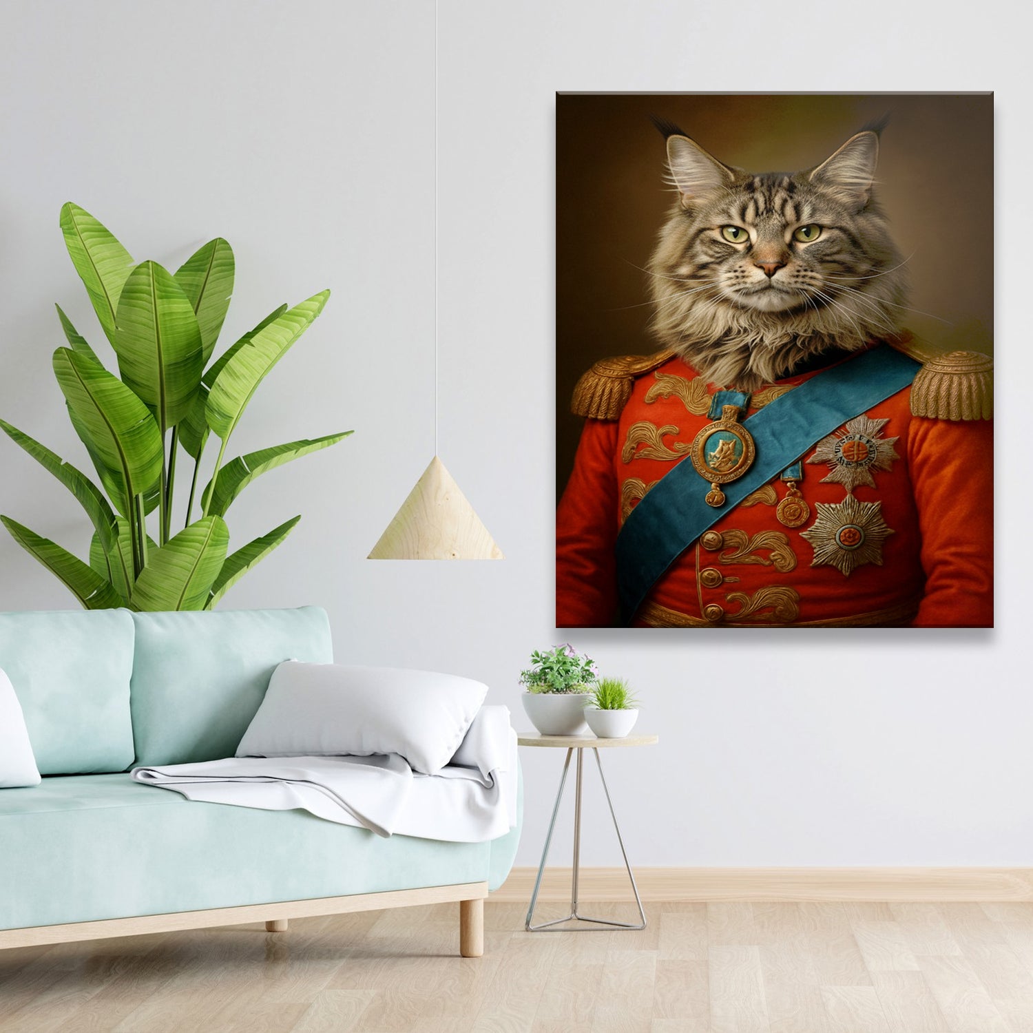 Custom Photo Royal Cat Canvas Gift For Cat Lover