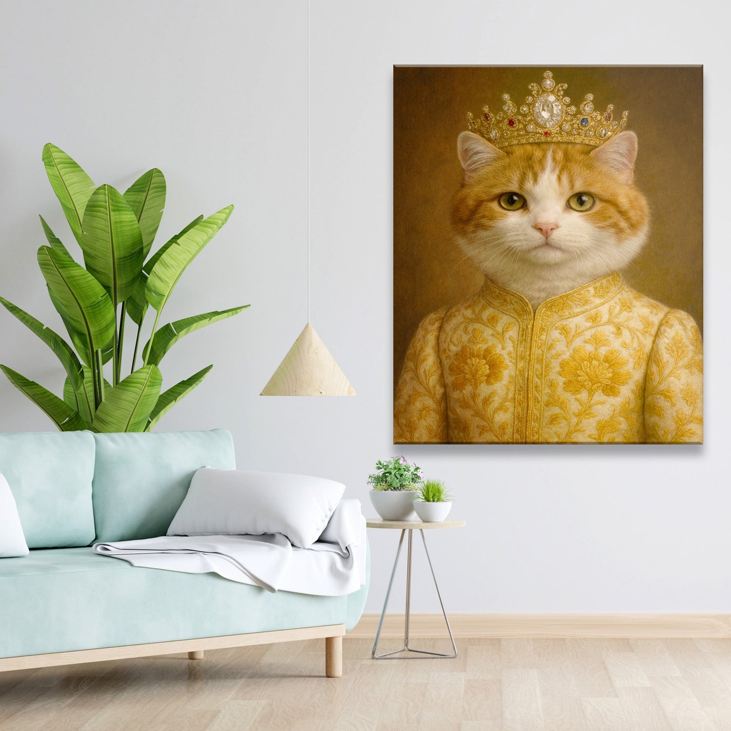 Custom Photo Cat Royal Style 09 Canvas Gift For Cat Lovers