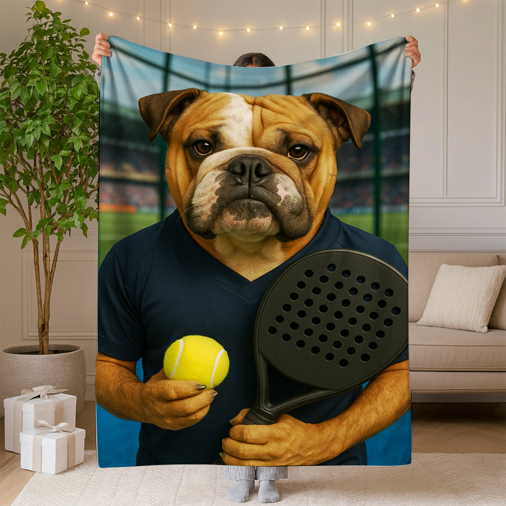Custom Photo Paddle Player Dog BlanketGift For Dog Lovers