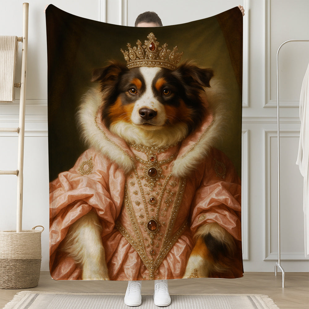 Custom Dog Queen Royal Blanket For Dog Lover