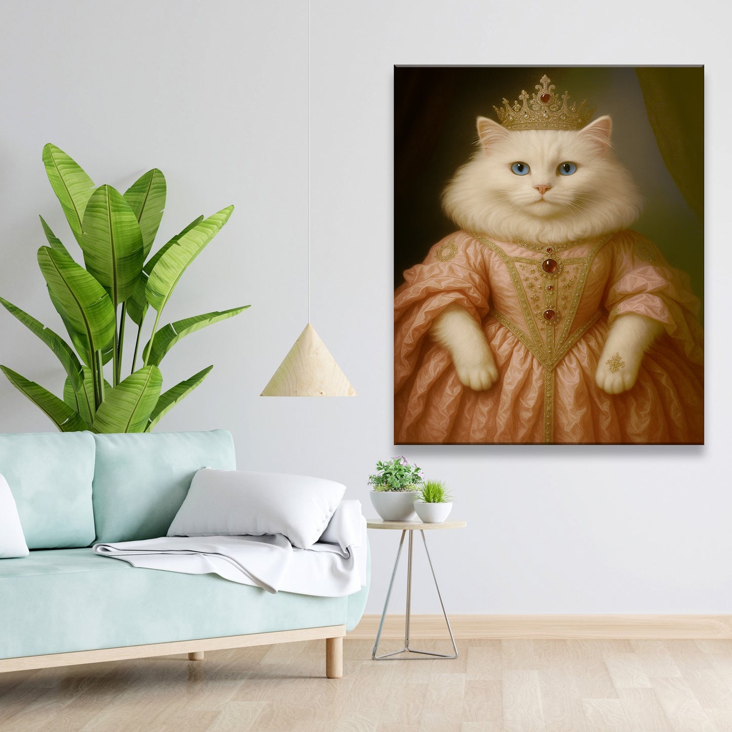 Custom Cat Queen Royal Canvas