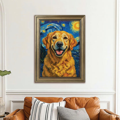 Custom Photo Dog Starry Night