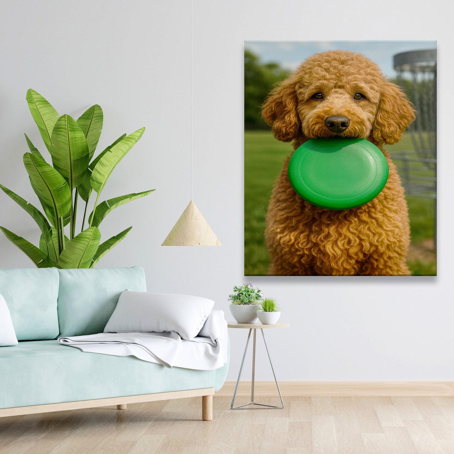 Custom Photo Disc Golf Dog Canvas Gift For Dog Lovers