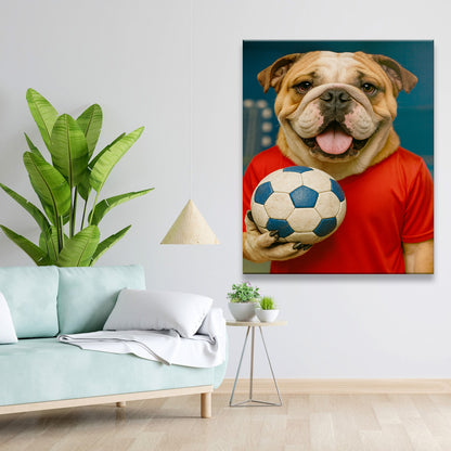 Custom Photo Handball Dog Canvas