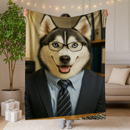Custom Photo Accountant Dog BlanketGift For Dog Lovers