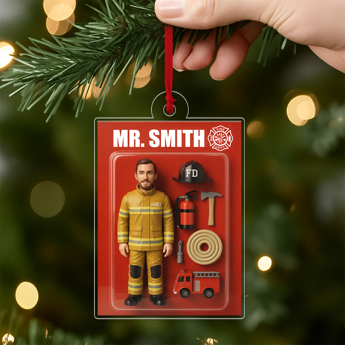 Custom Photo US Firefighter