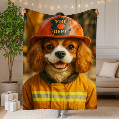 Custom Photo Construction Builder BlanketGift For Dog Lovers