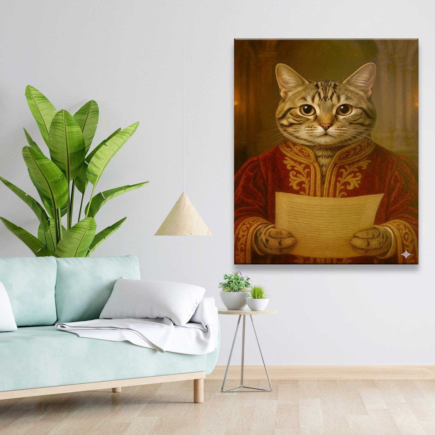 Custom Photo Cat Royal Style 06 Canvas Gift For Cat Lovers