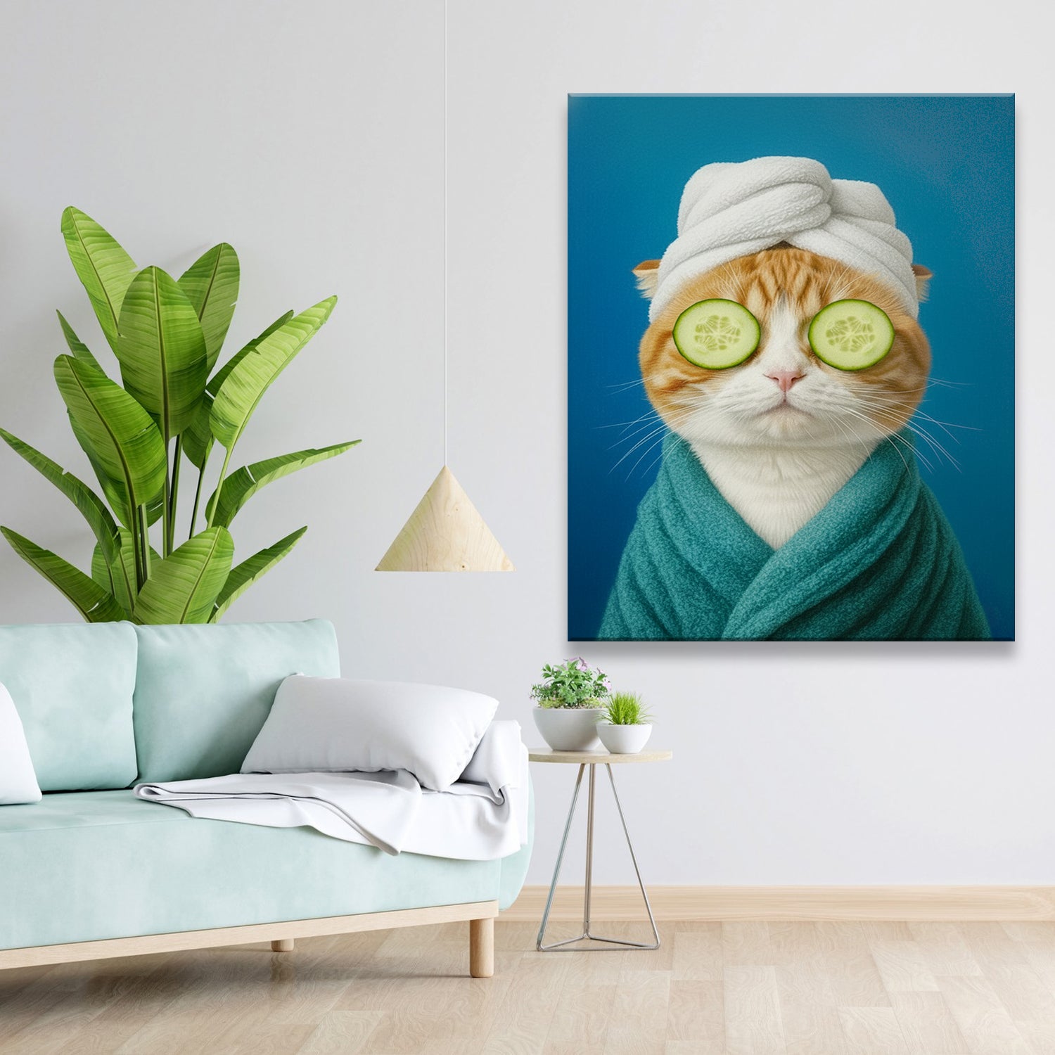 Custom Photo Cat Bathroom Style 21 Canvas Gift For Cat Lovers