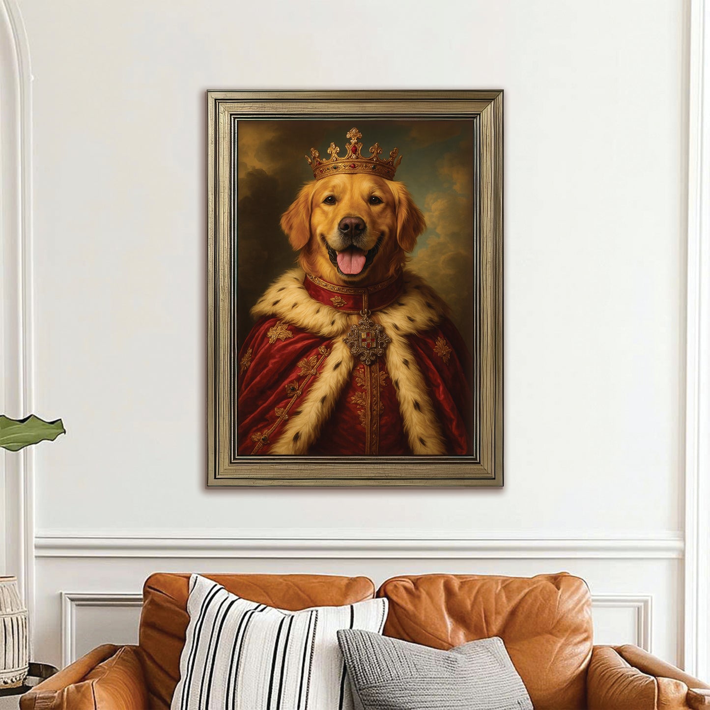 Custom Photo Dog Royal Pet King Portrait