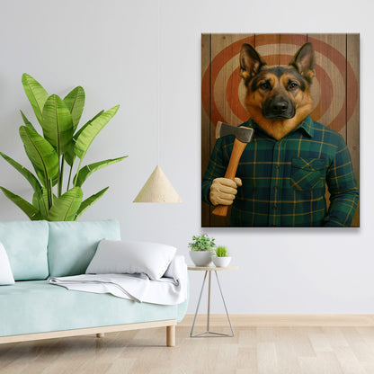 Custom Photo Axe Throw Dog Canvas Gift For Dog Lovers