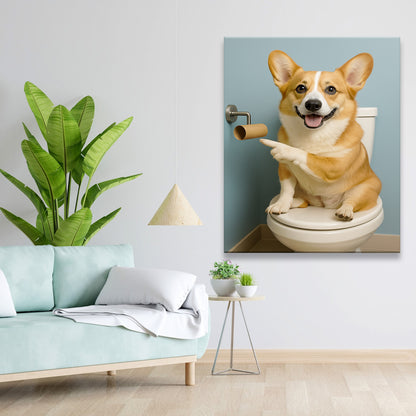 Custom Photo Dog Bathroom Style 33 Canvas Gift For Dog Lovers