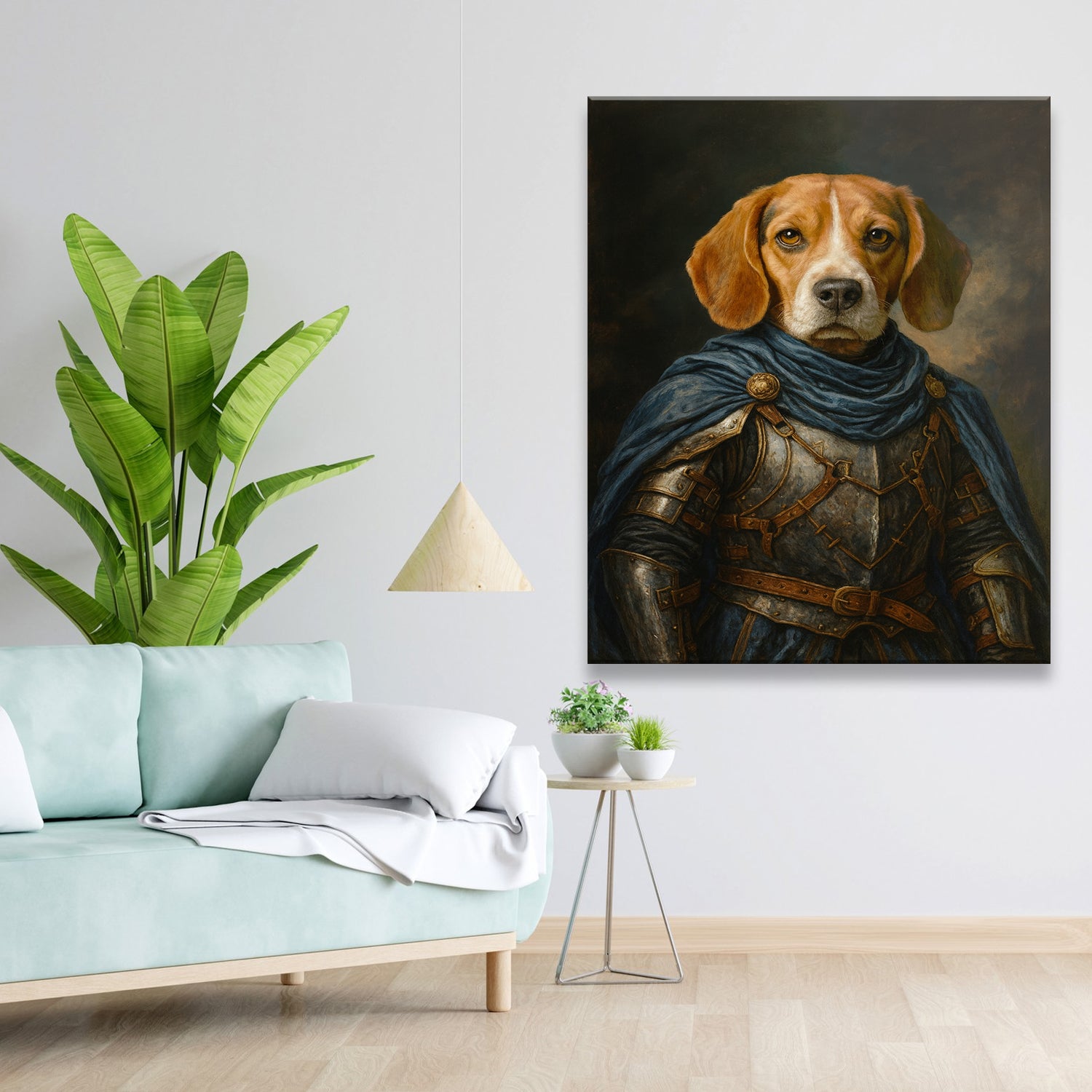 Custom Dog Photo Viking Canvas _ Gift For Dog Lovers