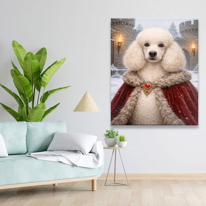 Custom Photo Winter King Royal Canvas Gift For Dog Lovers