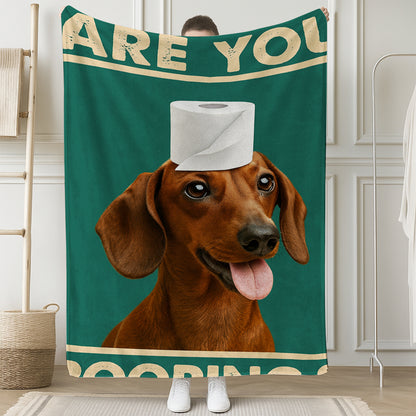 Custom Photo Funny Dog In Bathroom Canvas