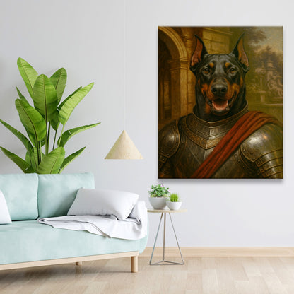 Custom Photo Dog Knight Canvas Gift For Dog Lovers