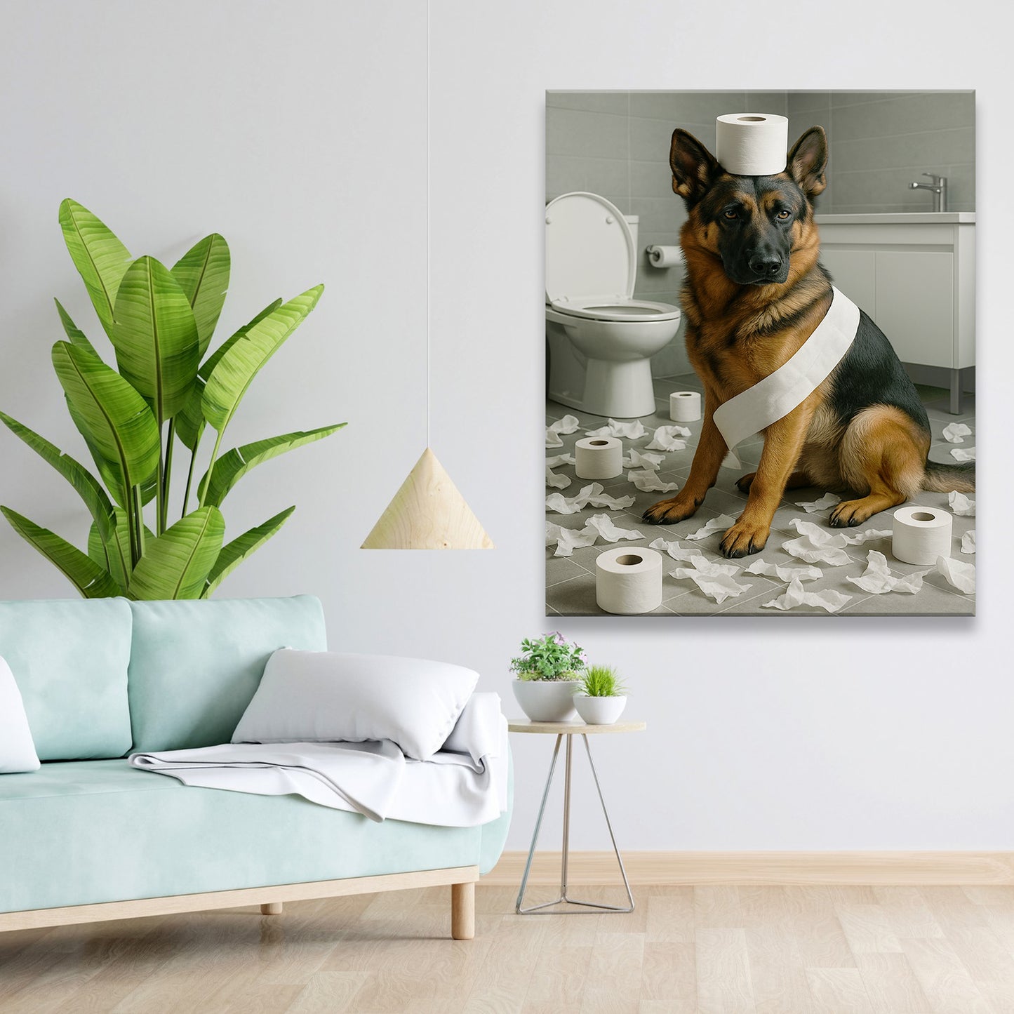 Custom Photo Dog Bathroom Style 19 Canvas Gift For Dog Lovers