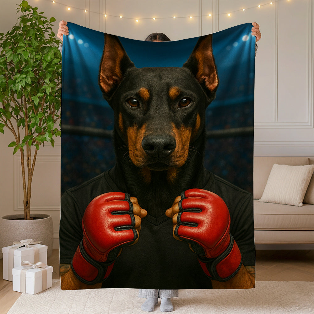 Custom Photo Mma Dog BlanketGift For Dog Lovers