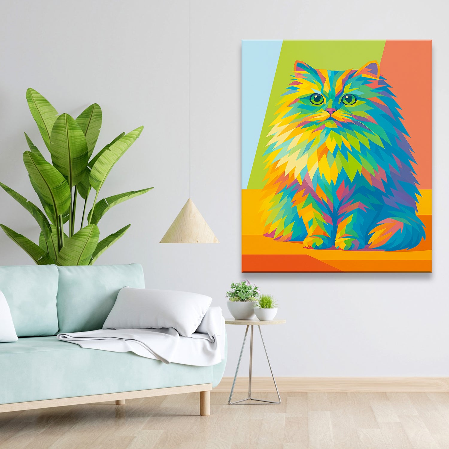 Custom Photo Pop Art Canvas Gift For Cat Lovers