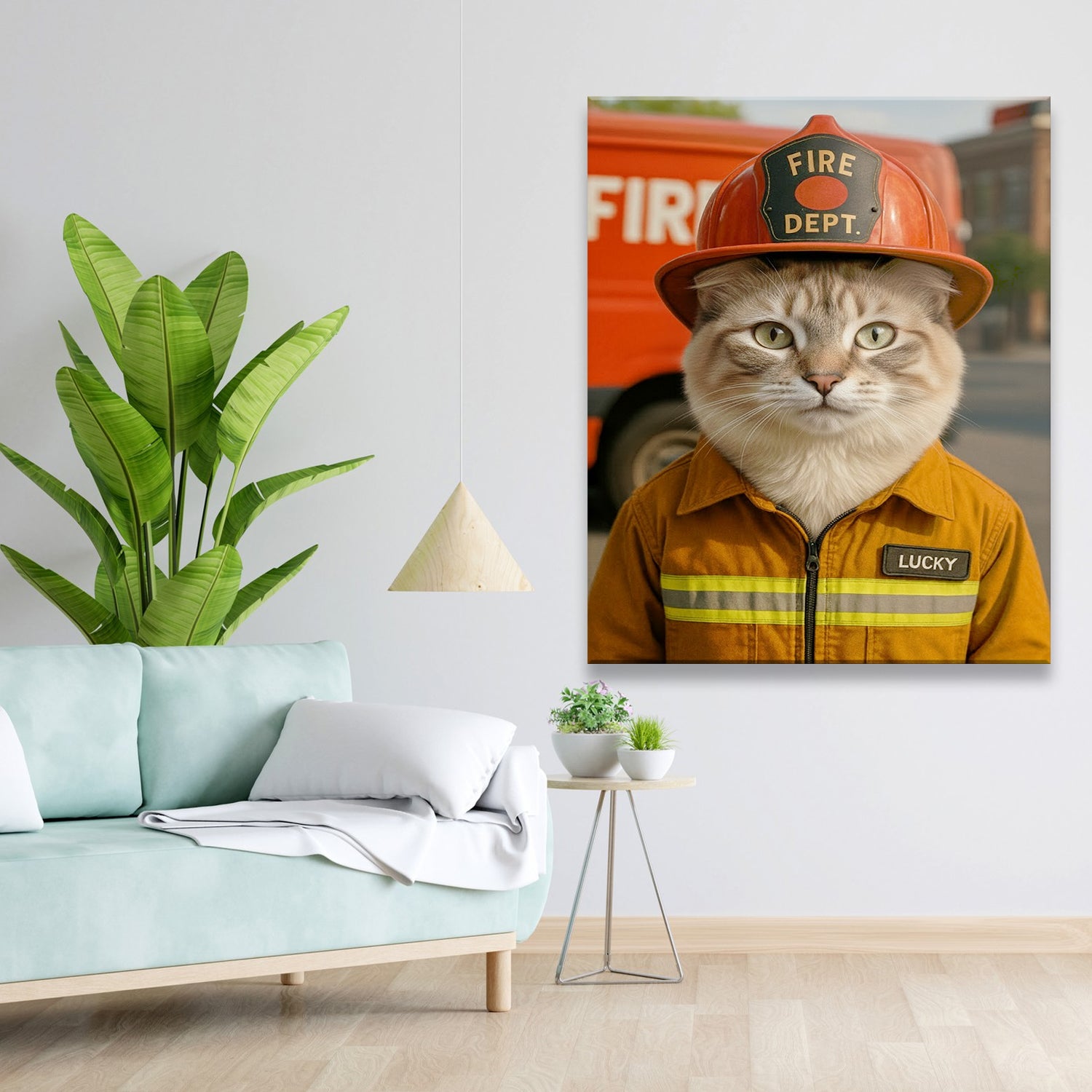 Custom Photo Fire Fighter Canvas Canvas Gift For Canvas Lovers