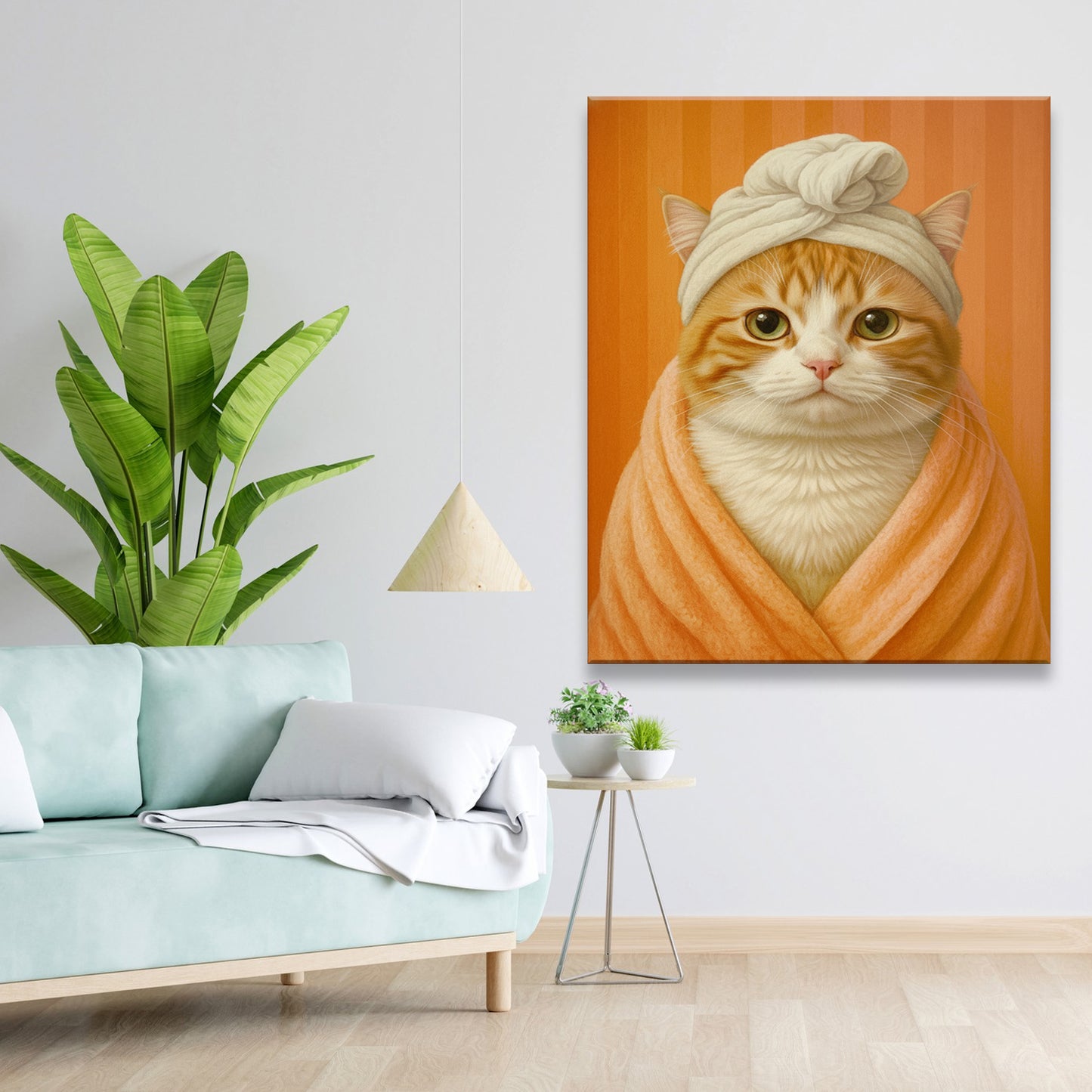 Custom Photo Cat Bathroom Style 17 Canvas Gift For Cat Lovers