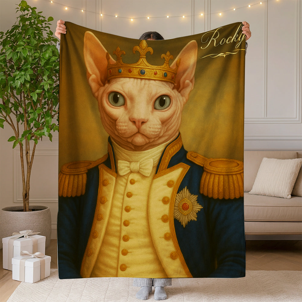 Custom Photo Great Captain Cat Blanket Gift For Cat Lovers