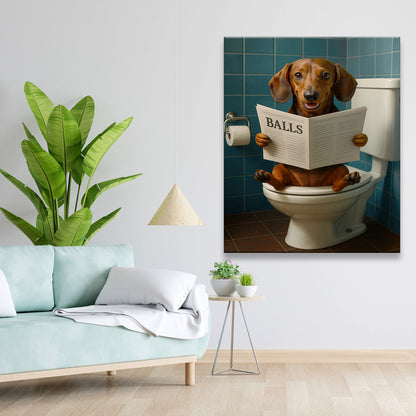 Custom Photo Dog Bathroom Style 7 Canvas Gift For Dog Lovers